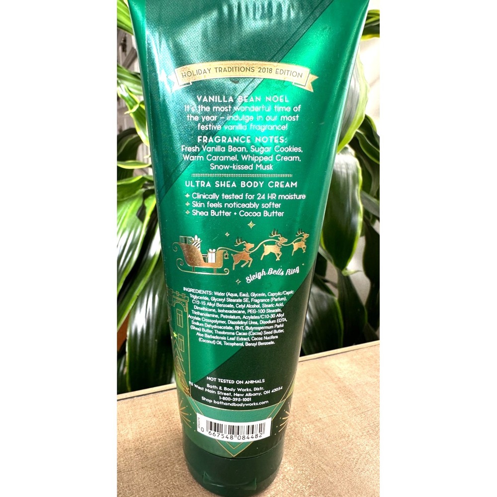 Bath & Body Works Vanilla Bean Noel Ultra Shea Body Cream 8 FL OZ - Picture 3 of 4
